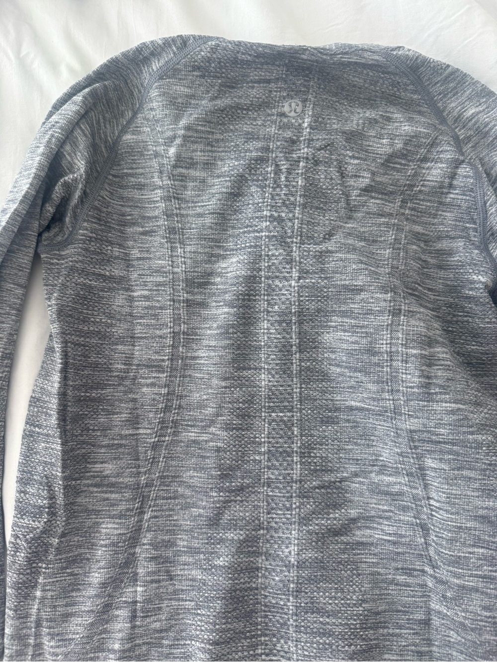 lululemon athletica Women's Long Sleeve Crew - Black and White Stripe